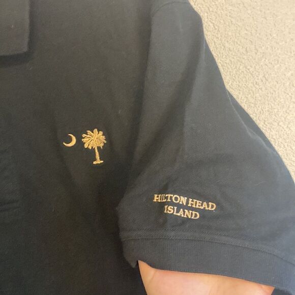 Men’s black Hilton Head Island polo- Size Small - Picture 4 of 5